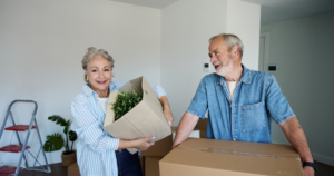 showing grandparents downsizing their home can be relieving and joyous